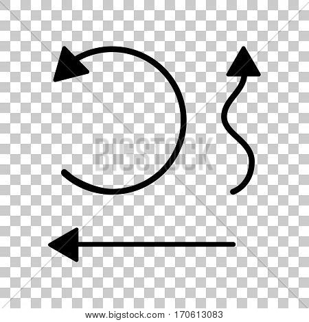 Simple set to Interface Arrows Black icon on transparent background.