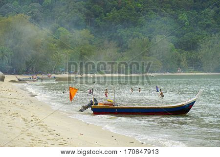 PINANG ISLAND, 14 JANUARY, 2017 - Monkey beach, wellknown landmark of Pinang Island, Malysia, Asia