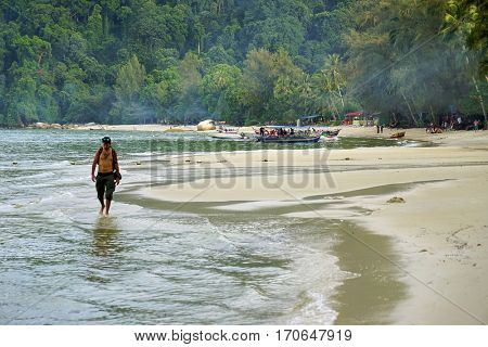 PINANG ISLAND, 14 JANUARY, 2017 - Monkey beach, wellknown landmark of Pinang Island, Malysia, Asia