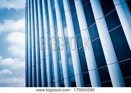 detail shot of modern architecture facade business concepts in city of China.