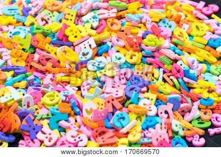 A to Z English alphabet colorful and decoration.