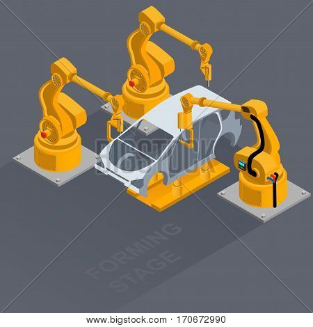 Body image formation process in the factory fully automated production
