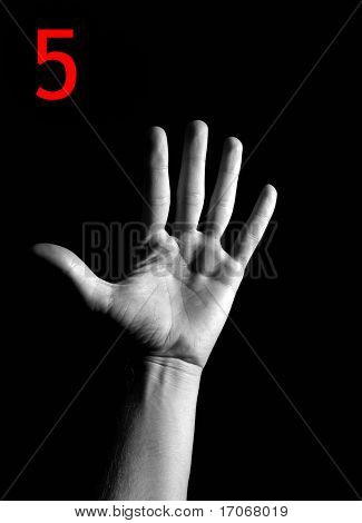 Finger Spelling the Number 