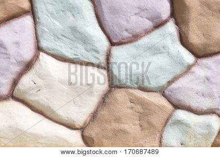 Background texture pattern of stone brick colorful.