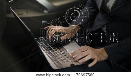 Online Communication Connection Hub Icon
