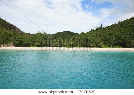 Baía das ilhas de seychelles anse lazio praslin