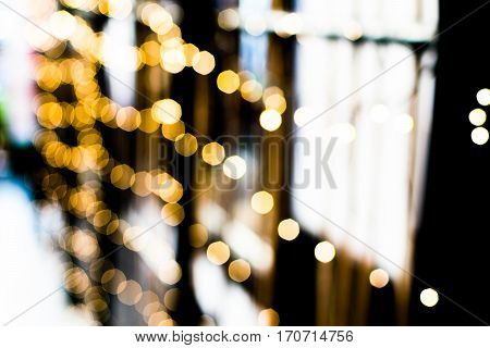 Abstract background bokeh colorful of lighting lamp