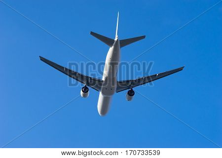Airplane taking off from the Itami International Airport in Osaka, Japan.