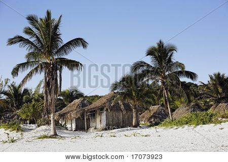 Cabana na pláži tulum v yucata