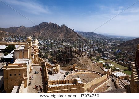 Amber Fort in Jaipur im indischen Bundesstaat Rajasthan in Indien