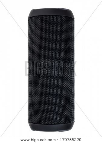 Portable bluetooth speaker, isolated on white.