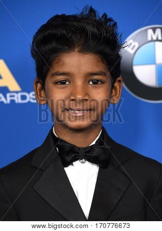 LOS ANGELES - FEB 04:  Sunny Pawar arrives for the 69th Annual DGA Awards on February 4, 2017 in Beverly Hills, CA                