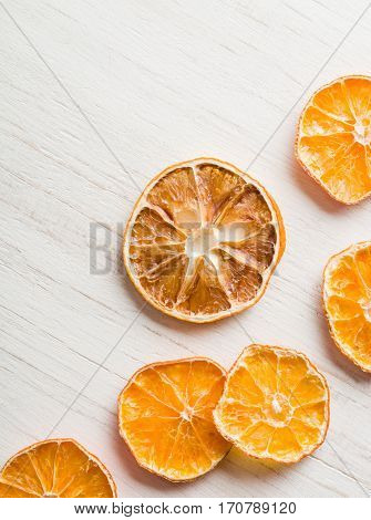 Dried Orange Slices Arranged