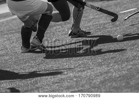 VALENCIA, SPAIN - FEBRUARY 7: Players during Hockey World League Round 2 match between Ghana and Poland at Betero Stadium on February 7, 2017 in Valencia, Spain