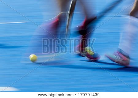 VALENCIA, SPAIN - FEBRUARY 7: Spanish player during Hockey World League Round 2 match between Spain and Turkey at Betero Stadium on February 7, 2017 in Valencia, Spain