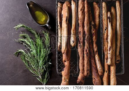 Grissini Bread And Olive Oil