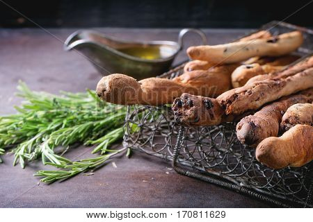 Grissini Bread And Olive Oil