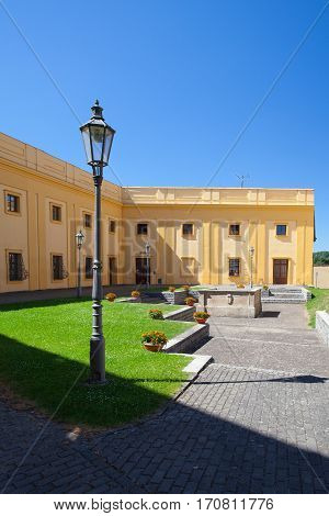 Polna Czech Republic - August 31 2016: Former Castle Chateau and now a museum in Polna. Polna is a historic town in East Bohemia the historic core of the city is an urban conservation area.