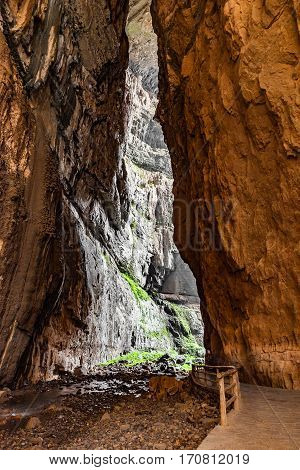 Wulong Karst limestone rock formations in Longshui Gorge Difeng an important constituent part of the Wulong Karst World Natural Heritage Chongqing China