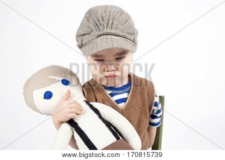 Frowning Young Boy