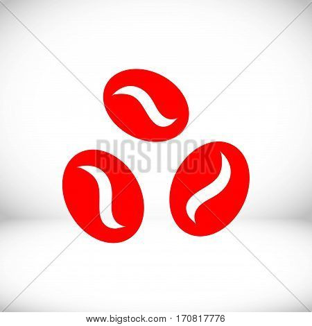 Coffee beans icon  stock vector illustration flat design