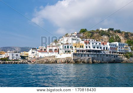 Ischia Italy - October 19 2008: View of the S.Angelo village