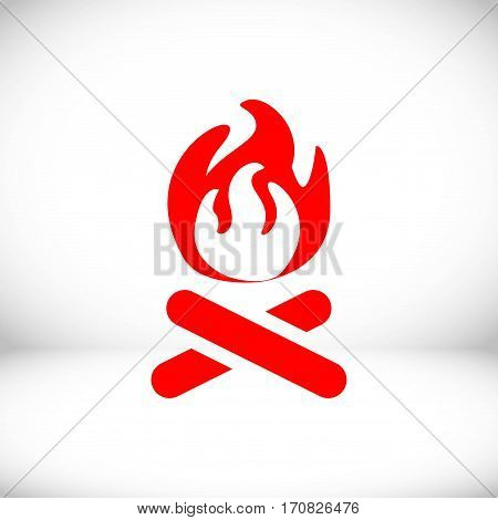 fire icon stock vector illustration flat design