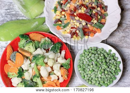 Frozen vegetables, quick-frozen vegetables maintains vegetables to stay fresh (healthy diet)