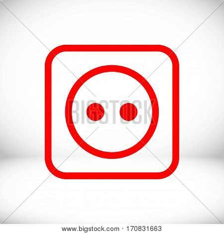 Euro socket icon stock vector illustration flat design