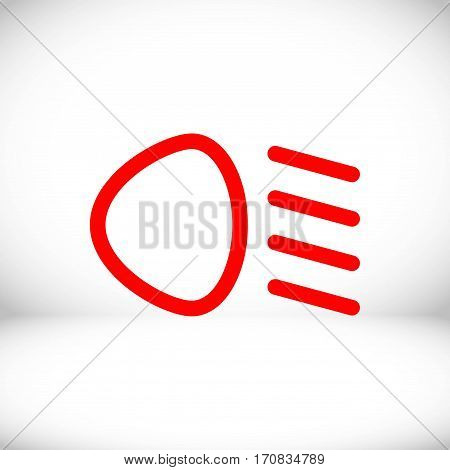 dipped beam icon stock vector illustration flat design