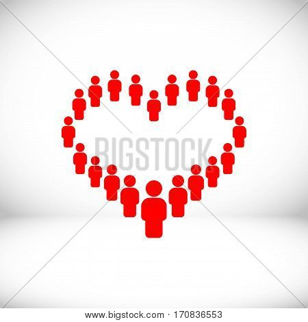 heart icon stock vector illustration flat design