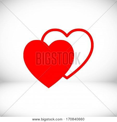 heart icon stock vector illustration flat design
