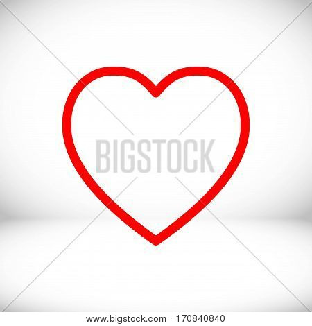 heart icon stock vector illustration flat design