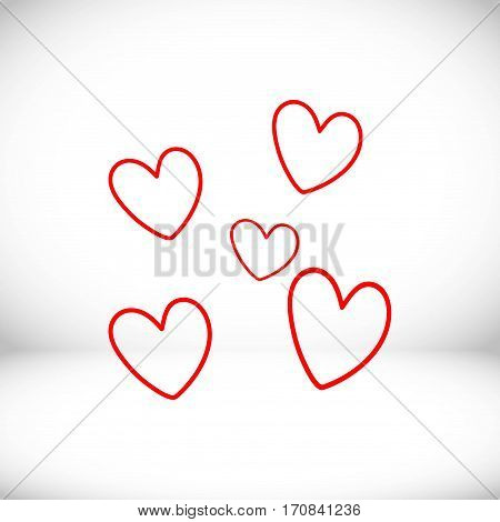 heart icon stock vector illustration flat design