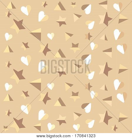 Heart and stars background. Abstract pattern, used as background for display your products - Vector illustration