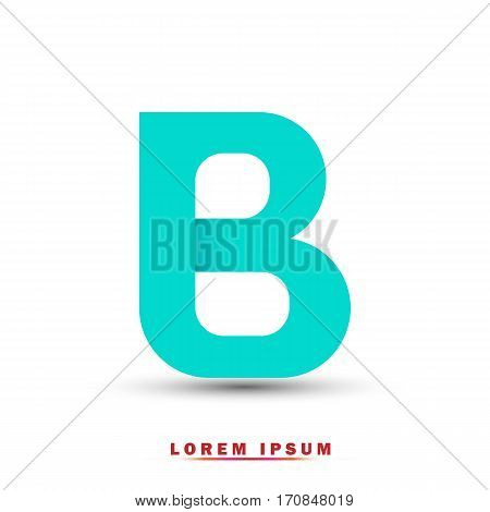 Letter B icon and logo template.  New design, elegant, and simple typographic . blue