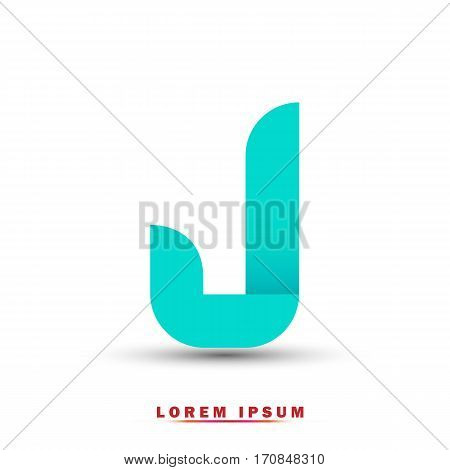 Letter J icon and logo template.  New design, elegant, and simple typographic . blue