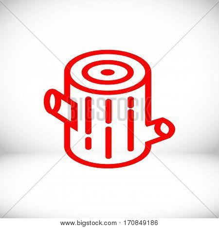 stump icon stock vector illustration flat design