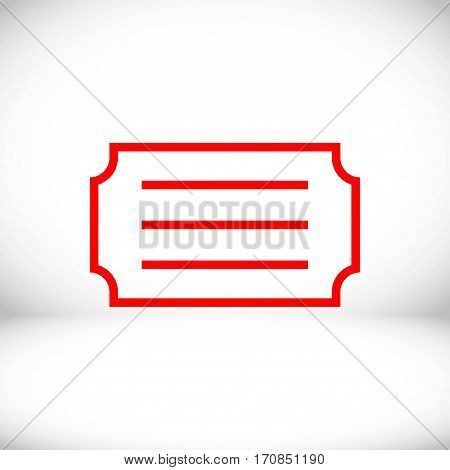ticket icon stock vector illustration flat design