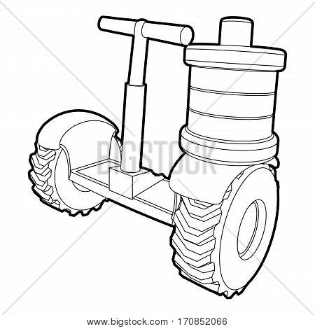 Segway battery icon. Outline illustration of segway battery vector icon for web