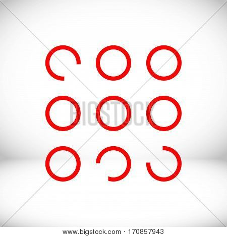 buttons of the program icon stock vector illustration flat design