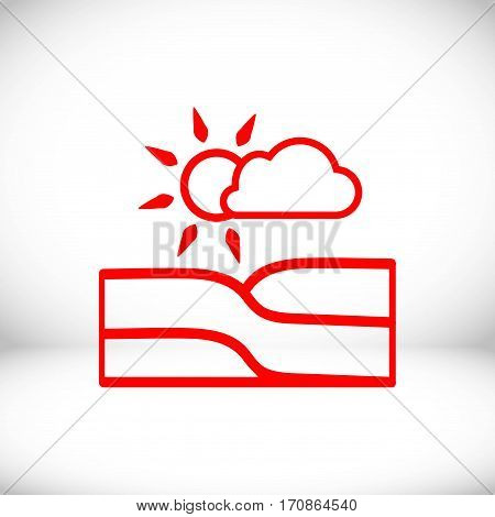 landscape icon stock vector illustration flat design
