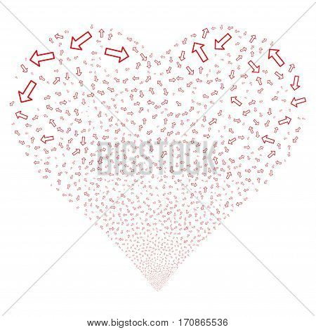 Arrow Fireworks Heart Vector & Photo (Free Trial) | Bigstock