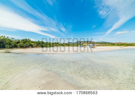 Sunny day in lu Impostu beach Sardinia