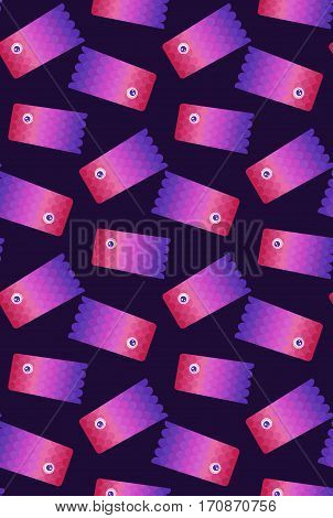 Japanese koinobori - carp koi flag. Seamless pattern with flat design of Children Day symbol on the dark background. Vector illustration