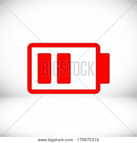 battery vector icon stock vector illustration flat design