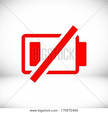 battery vector icon stock vector illustration flat design