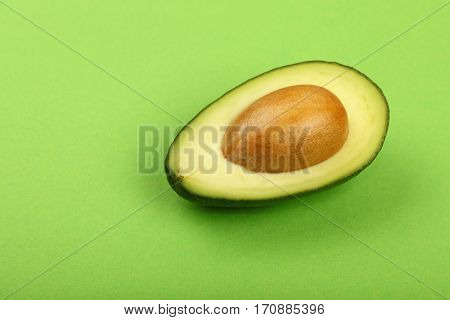 Fresh Ripe Avocado On Green Paper