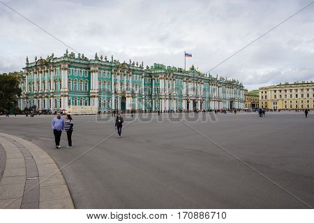 The State Hermitage Museum - one of the largest and most significant art and historical museums in Russia and the world September 14. 2016. St. Petersburg Russia.