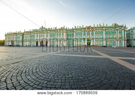 The State Hermitage Museum - one of the largest and most significant art and historical museums in Russia and the world September 14 2016 St. Petersburg Russia.